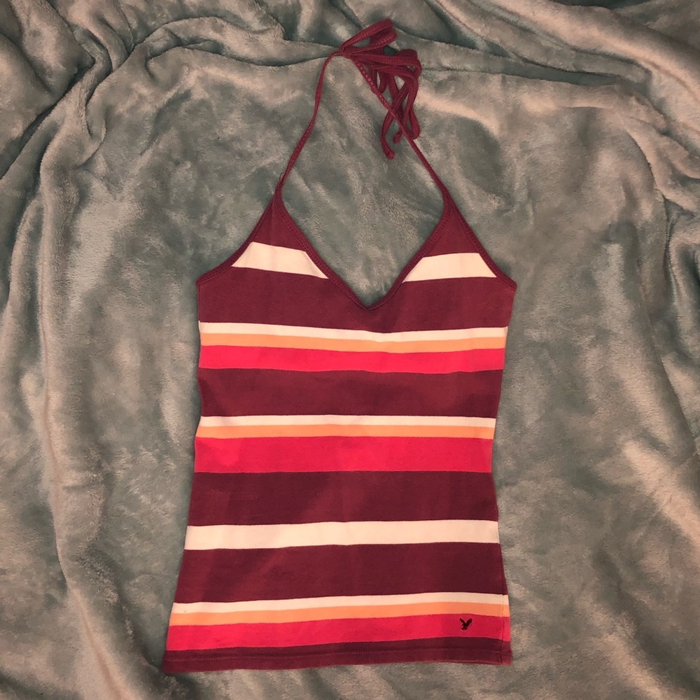 XS Striped Halter Top